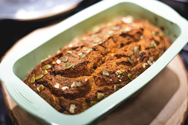 Baked Homemade Healthy Seed Bread. Cooking and Baking