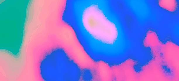 A vivid, abstract composition blending electric blues, vibrant pinks, and serene greens, evoking the feeling of a galactic nebula or a surreal dreamscape. The soft gradients and organic shapes draw the eye inward, suggesting a cosmic portal or the birth of a star in a distant universe. This image radiates an ethereal energy, ideal for modern digital art collections or ambient visual design.