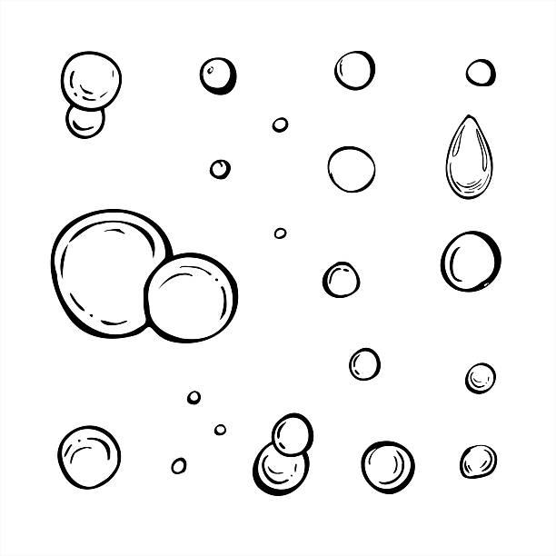 istock Monochrome vector abstract bubbles in various organic shapes set painted by black inks. Water drops for modern graphic designs, minimalist decorations, textile patterns, and creative backgrounds. 2216259511