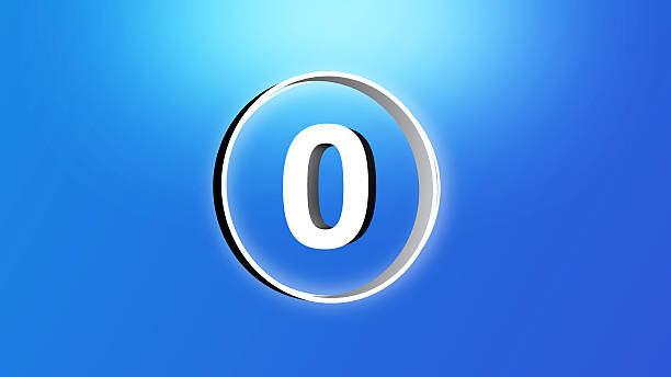 Number 0 4K stock photo