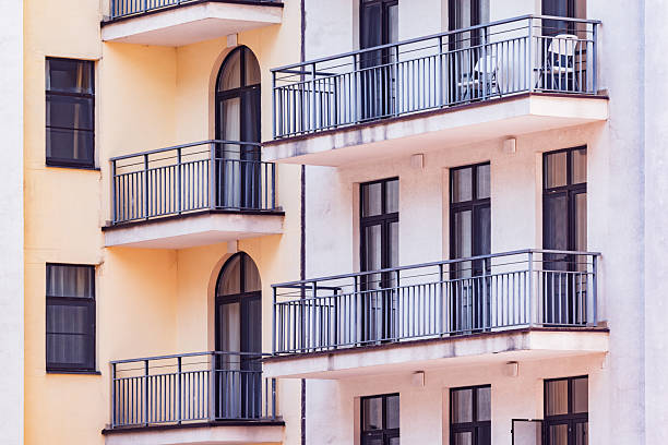 istock Balconies and windows of the building. 2216267536