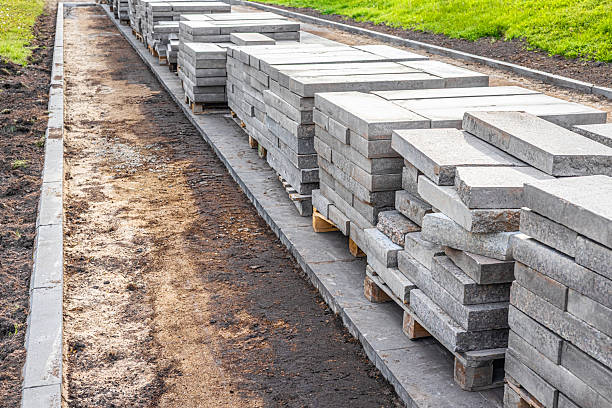 istock replacement of paving slabs in the city 2216267641