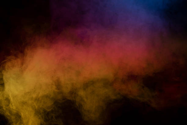 istock Purple and blue steam on a black background. 2216275458