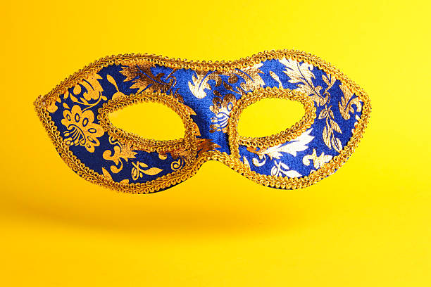 African American Woman in Blue Wig and Mask