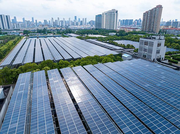 istock Solar panels in the city 2216280398