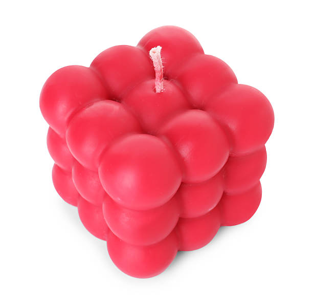 istock One red bubble candle isolated on white 2216282116
