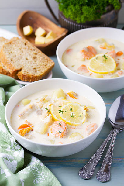istock Fish and shrimp cream soup 2216293254