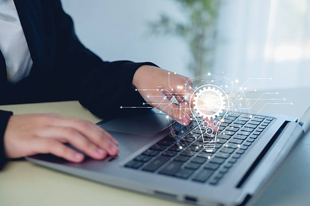 istock Hand of  holding illuminated light bulb, Idea innovation and inspiration concept.  creativity with bulbs that shine glitter, Concept for success. 2216294342
