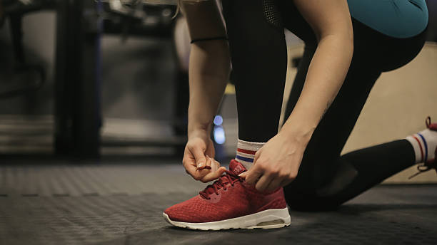 istock Girl Working Out in Gym 2216302206