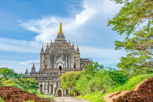 istock Ancient Buddhist temple Thatbyinnyu Phaya sunny day. Old Bagan 2216302831