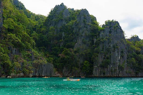 istock Kayaking and exploring of lagoons in EL Nido, Philippines 2216303177