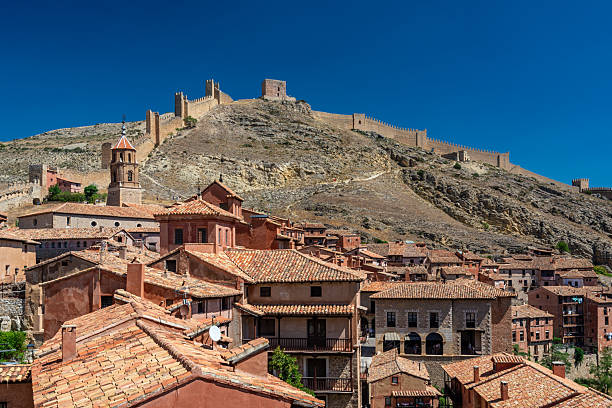 istock Albarracin Rooftops and Mountain Fortress 2216308899