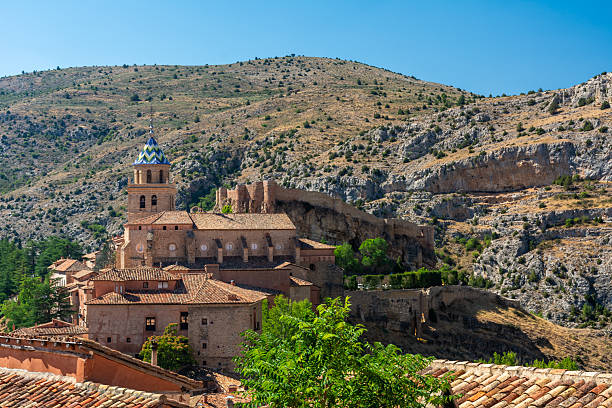 istock Albarracin Cathedral Against Rocky Hillside 2216308964