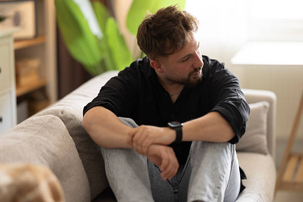 istock Pensive lost in thoughts suffering from depression 2216325659
