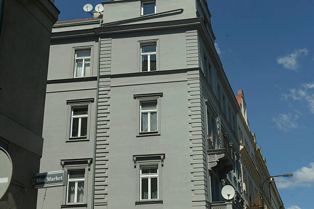 istock Facade of a building after restoration and reconstruction 2216326232