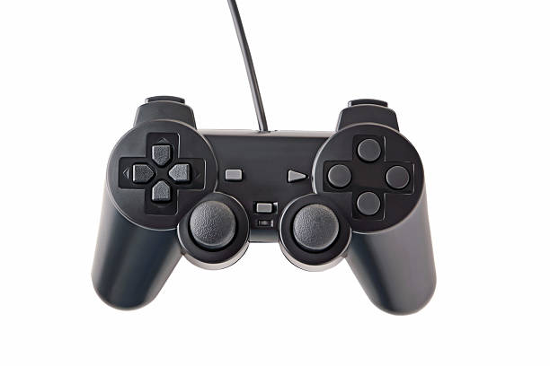 istock Black joystick isolated on a white background 2216326827