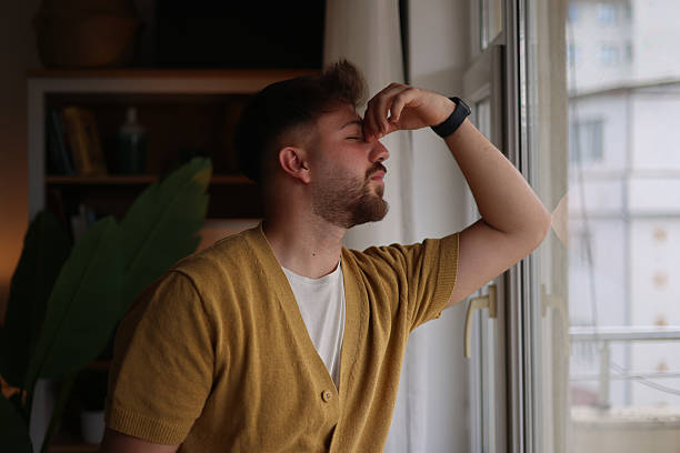 istock Pensive lost in thoughts suffering from depression 2216329037