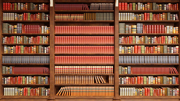 istock view of bookshelves in an old library 2216330192