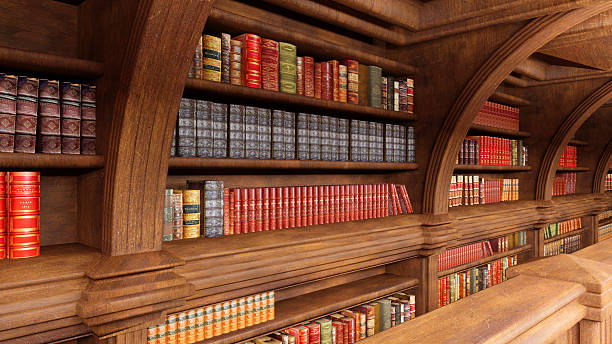 istock view of bookshelves in an old library 2216330217