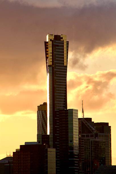 istock Eureka tower with a gold sky at dawn 2216332006