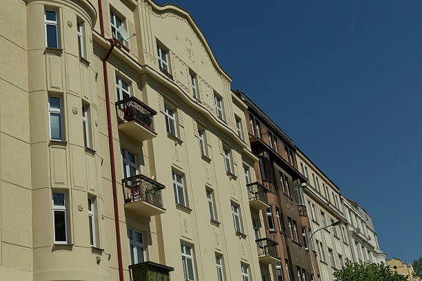 istock Facade of a building after restoration and reconstruction 2216334582