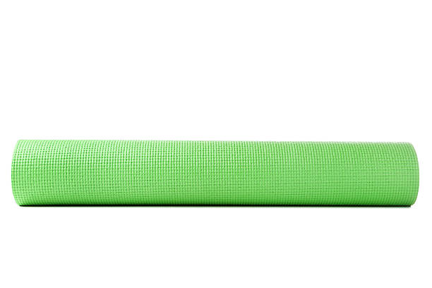 Fitness mat isolated on white background
