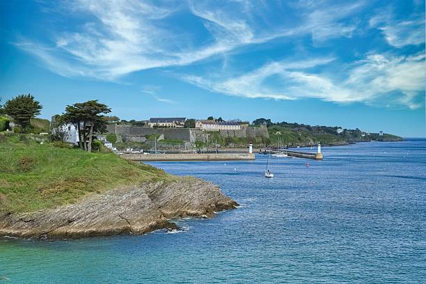 istock Le Palais Harbor with Lighthouse and Fortress 2216336507