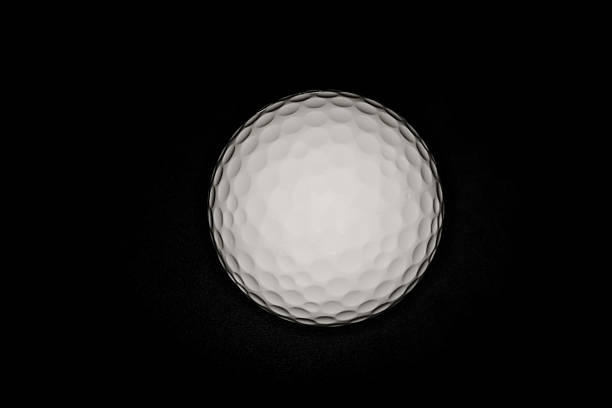 Golf balls background, banner, close up view, Golfing training, sport game concept. 3d illustration