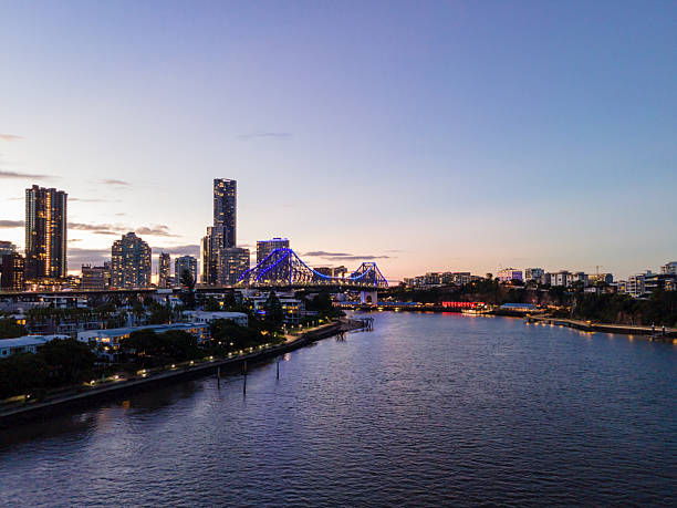 istock Brisbane skyline reflecting on brisbane river at dusk 2216343398