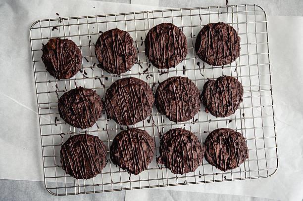 Chocolate Cherry Cookies Drizzled with Dark Chocolate