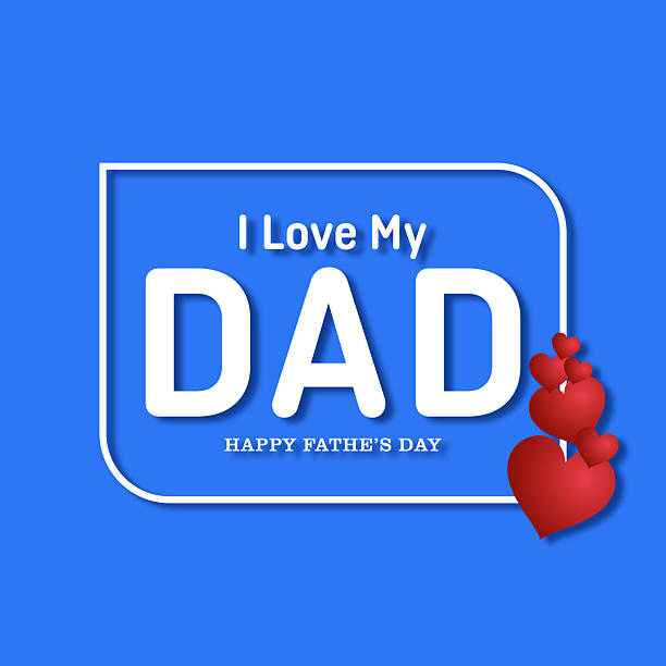 Celebrate Father's Day with a blue-themed graphic featuring hearts and text, expressing love and appreciation for dads. Perfect for heartfelt greetings and tributes.
