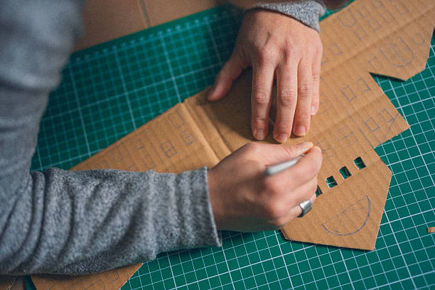 istock Artist Doing Woodworking Project With Joy. Art & Craft. 2216352128