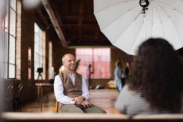 istock Businessman smiling during an interview in a loft studio 2216352670