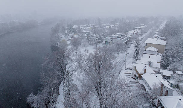 istock Snowfall Over Rideau River Neighborhood, Ottawa 2216361146
