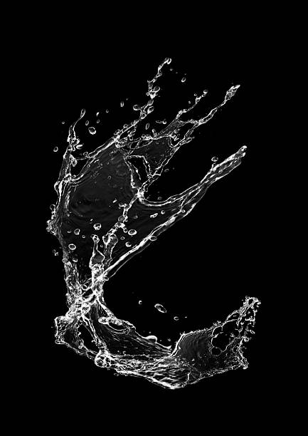 istock Abstract transparent waves and splashes 3d illustration 2216362697