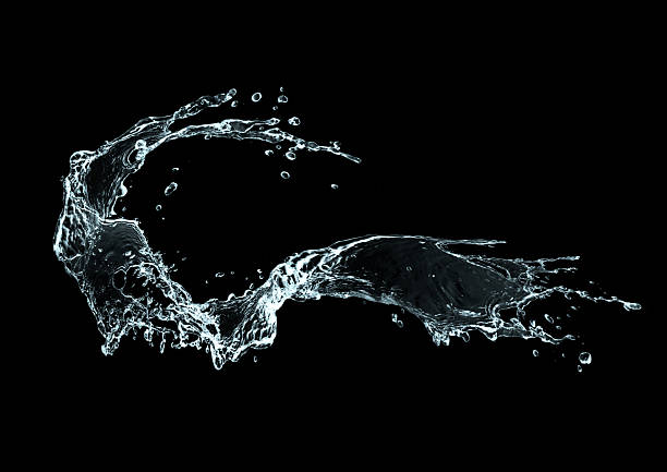 istock Abstract transparent waves and splashes 3d illustration 2216362707