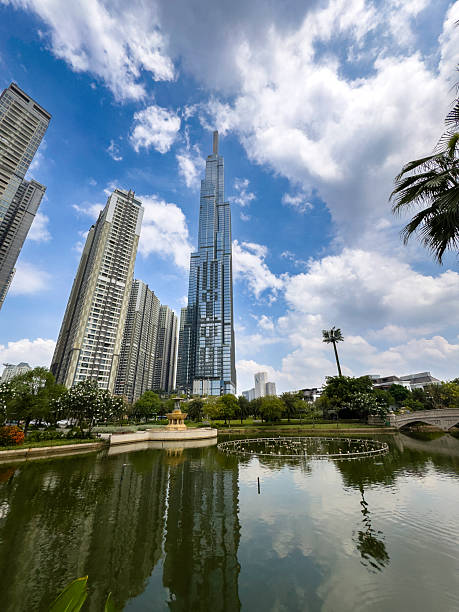 istock Residential development in Ho Chi Minh City with Landmark 81 skyscraper 2216364590