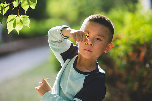 istock Little asian boy playing in the park. 2216365780