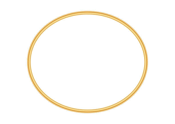 istock Luxury gold circle frame. Refined gold art deco, antique, vintage style round, oval border. Decorative element for certificate, stamp, vignette, wedding invitation, greeting card. Vector illustration 2216366990
