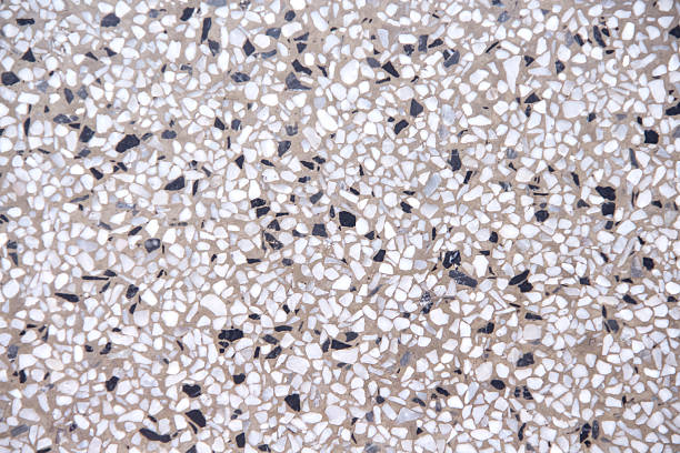 istock Black white grey terrazzo old surface floor seamless patterns or polished stone background 2216369448