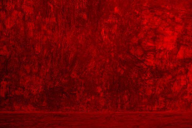 istock Studio style background wall decoration presentation uses white and red tones. with shadows cast from a nearby window, concept creating a decorative 2216372713