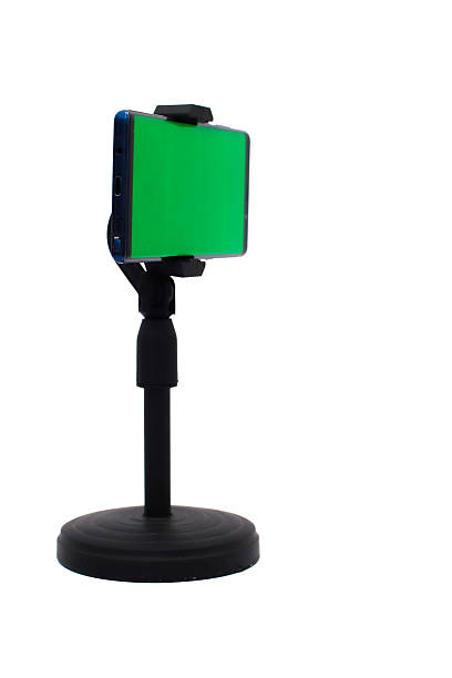 istock Smartphone on a Stand with Green Screen for Content Creation and Interactive Presentation 2216376296