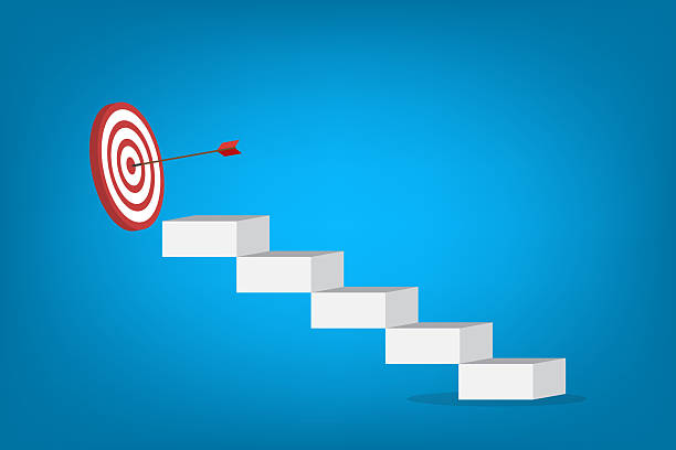 istock Arrow hits a goal. Red arrow hits the target center. Business challenge failure and success concept. 2216381119