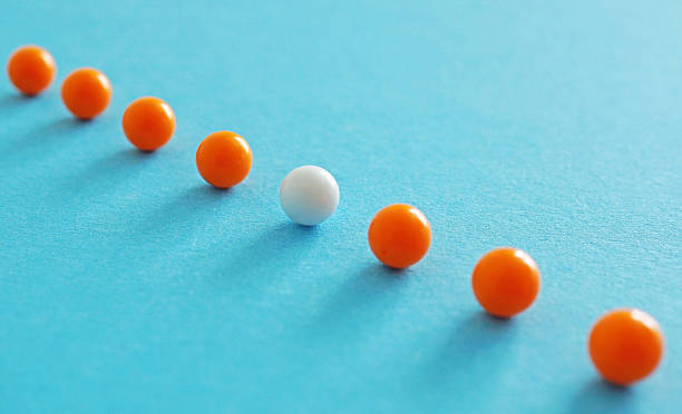 istock Think different, Individual and standing out from the crowd. Creative idea and innovation concept. Leadership, individuality and difference 2216384359