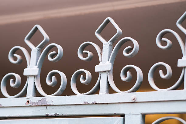 istock Ornaments on a metal gate 2216391458