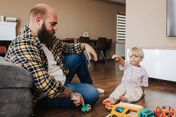 istock Father spending quality time with his son at home 2216391622