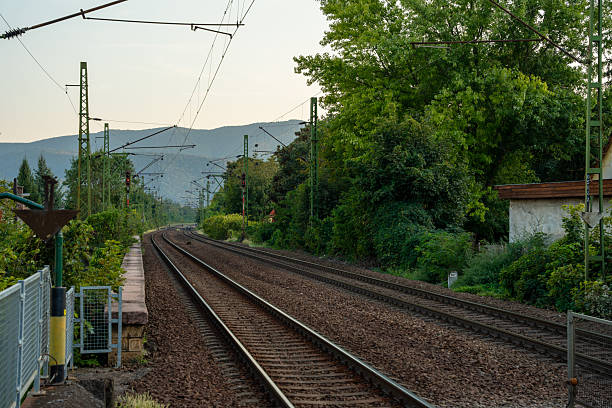 istock Endless railway lines cutting through vibrant Hungarian countryside 2216398055