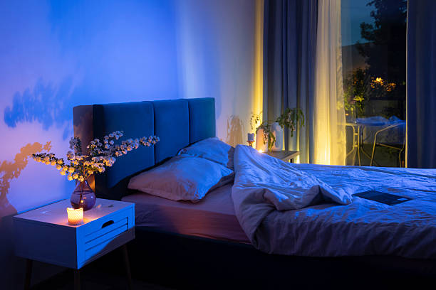 istock cozy beautiful  decorations in night bedroom 2216403787
