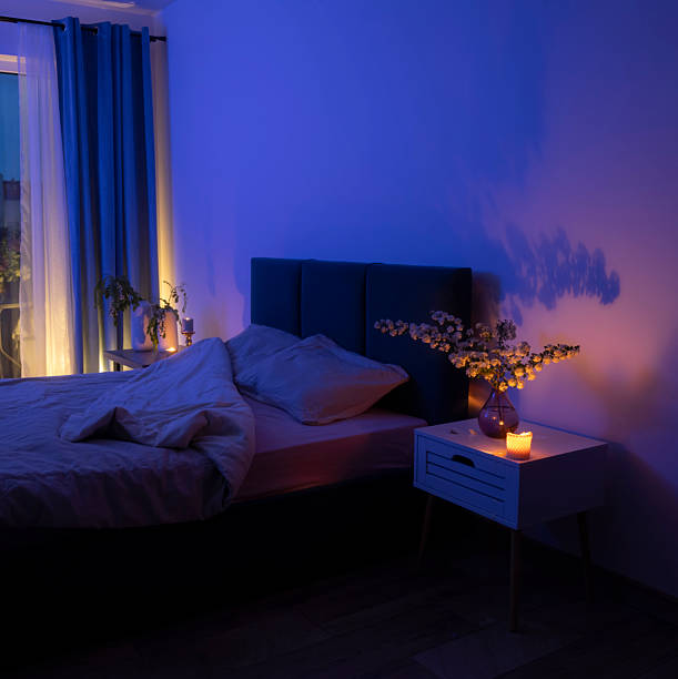 istock cozy beautiful  decorations in night bedroom 2216403794