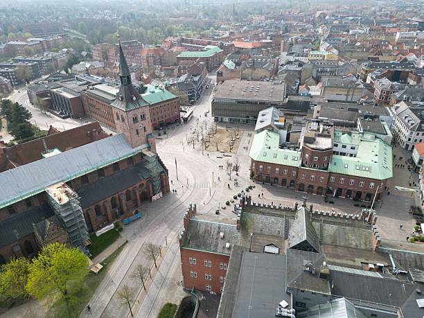 istock Aerial view of Odense cityscape. 2216404172